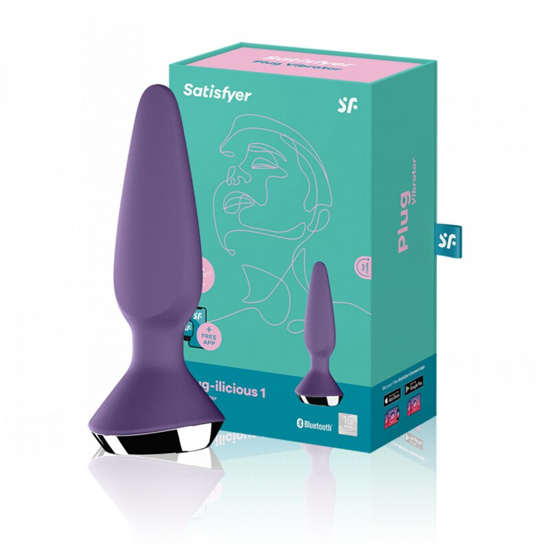 Satisfyer Plug-Ilicious 1app รีโมทคอนโทรล Anal Plug ของเล่นสำหรับชาย Vibrator ซิลิโคนวัสดุต่อมลูกหมาก Massager หญิง Anal Plug - buysextoyth