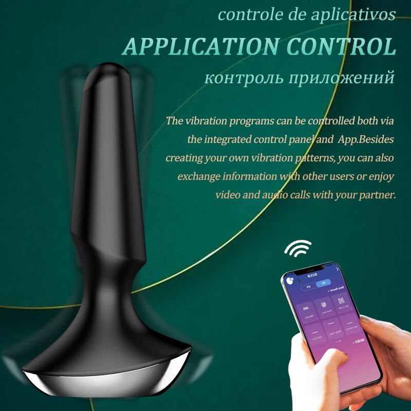 Satisfyer Plug-Ilicious 2 App รีโมทคอนโทรลต่อมลูกหมาก Massager Buttplug ของเล่นสำหรับชาย Vibrator ซิลิโคนวัสดุหญิง Anal Plug - buysextoyth