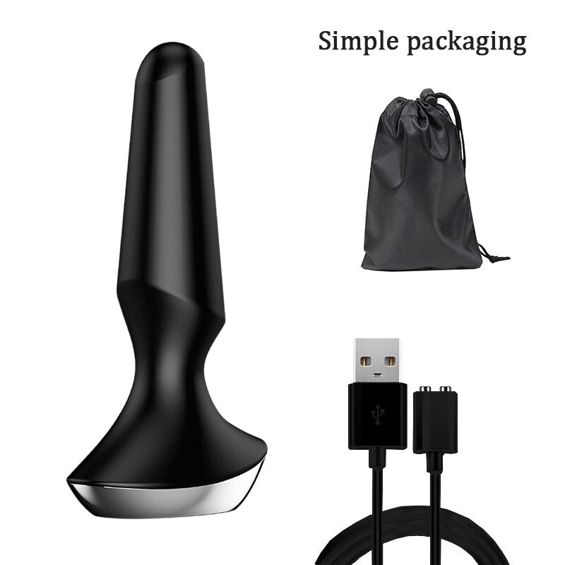 Satisfyer Plug-Ilicious 2 App รีโมทคอนโทรลต่อมลูกหมาก Massager Buttplug ของเล่นสำหรับชาย Vibrator ซิลิโคนวัสดุหญิง Anal Plug - buysextoyth
