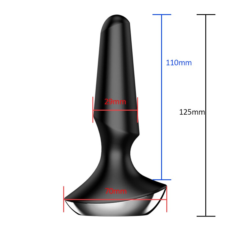 Satisfyer Plug-Ilicious 2 App รีโมทคอนโทรลต่อมลูกหมาก Massager Buttplug ของเล่นสำหรับชาย Vibrator ซิลิโคนวัสดุหญิง Anal Plug - buysextoyth