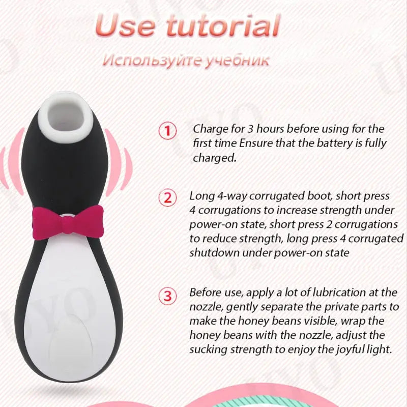 Satisfyer Pro Penguin ดูด Clit กระตุ้น G Spot ซิลิโคนการสั่นสะเทือน Nipple Sucker เร้าอารมณ์การ์ตูนของเล่นสำหรับผู้ใหญ่ Vibrator ผู้หญิง - buysextoyth