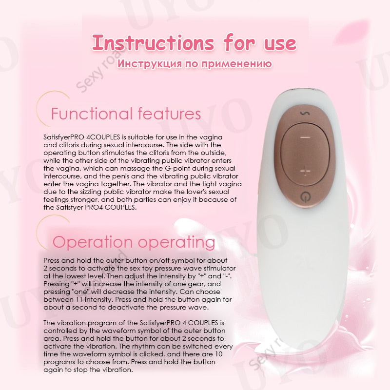 เยอรมนี Satisfyer Pro4คู่ดูด G Spot ซิลิโคน UYO Vibrator Dildo ผู้ใหญ่ของเล่นกระตุ้น Clitoral ดูดของเล่น - buysextoyth