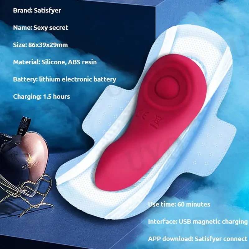 Satisfyer เซ็กซี่ Secret ซิลิโคน G-Spot Vibrator แบบพกพา Wearable APP รีโมทคอนโทรล Clitoris Stimulator UYO เพศของเล่นสำหรับผู้หญิง thai-adult