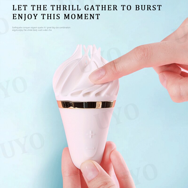 เยอรมนี Satisfyer Sweet Treat Ice Cream Cone Vibrator เพศของเล่นสำหรับหญิงนุ่มซิลิกาเจล Clitoris Stimulator UYO Mini ผู้ใหญ่ของเล่น - buysextoyth