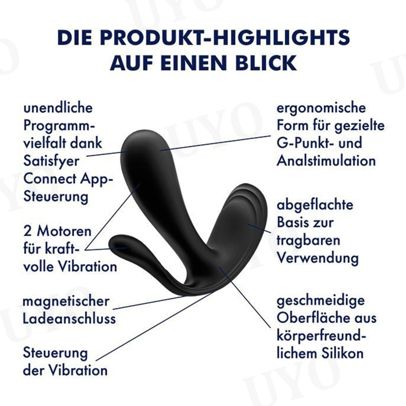 Satisfyer Top Secret + สวมใส่ Vibrator ซิลิโคน App รีโมทคอนโทรลสั่นสะเทือนสำหรับผู้หญิง Anal Plug G-Spot Clitoris Stimulator - buysextoyth