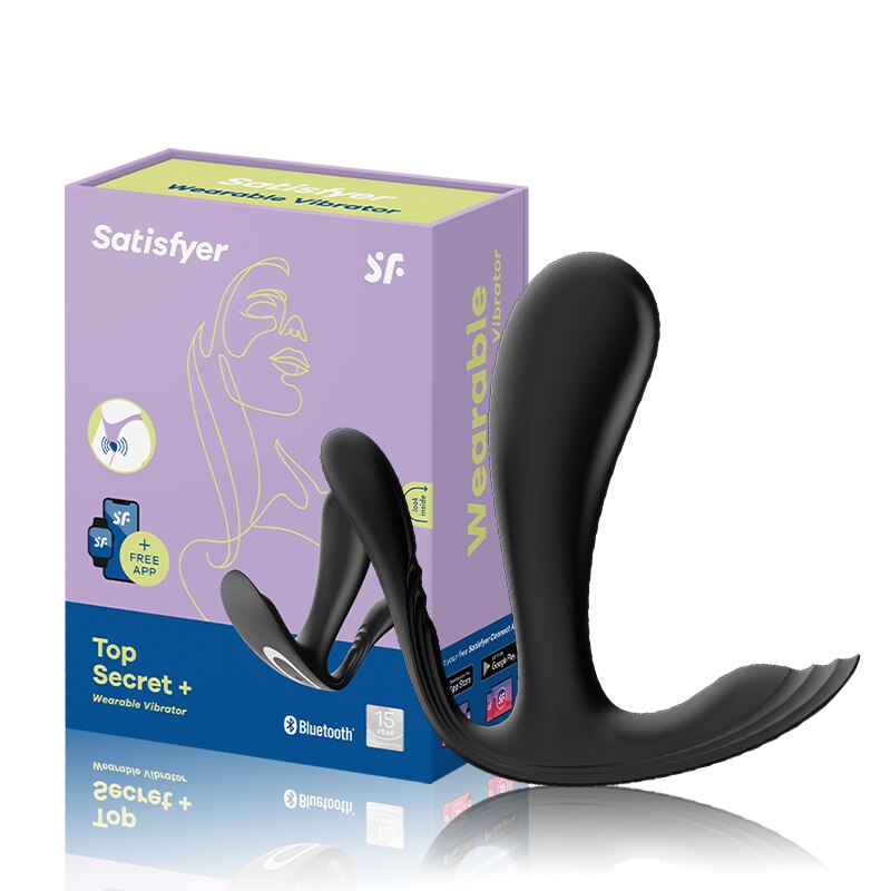 Satisfyer Top Secret + สวมใส่ Vibrator ซิลิโคน App รีโมทคอนโทรลสั่นสะเทือนสำหรับผู้หญิง Anal Plug G-Spot Clitoris Stimulator - buysextoyth