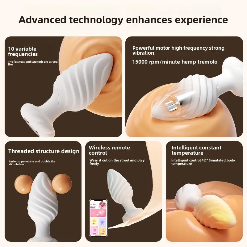 Butt Plug Anal Vibrator Prostate Massager for Men Wireless APP Vibrating Anal Plug for Women Adult Sex Toy for Gay Couples - buysextoyth