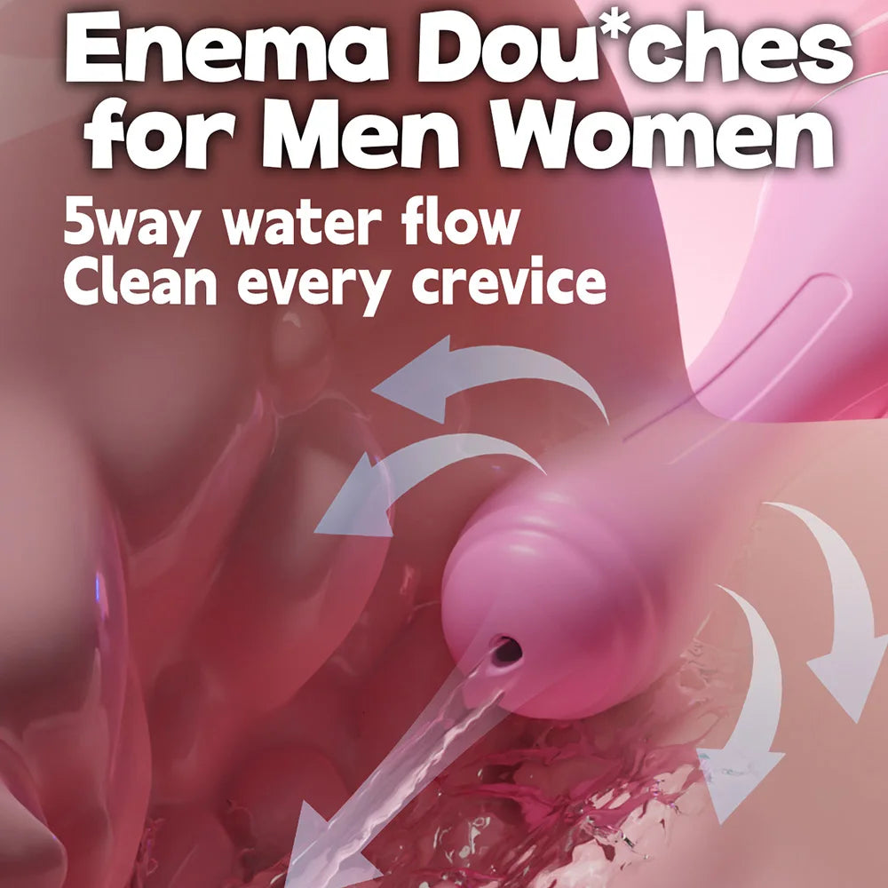 Enema Anal Douches Enema Bulb Silicone Nozzles Colon Cleanse Anti Backflow Shower Douche Enema Kit Anal Cleansing Feminine Care - buysextoyth