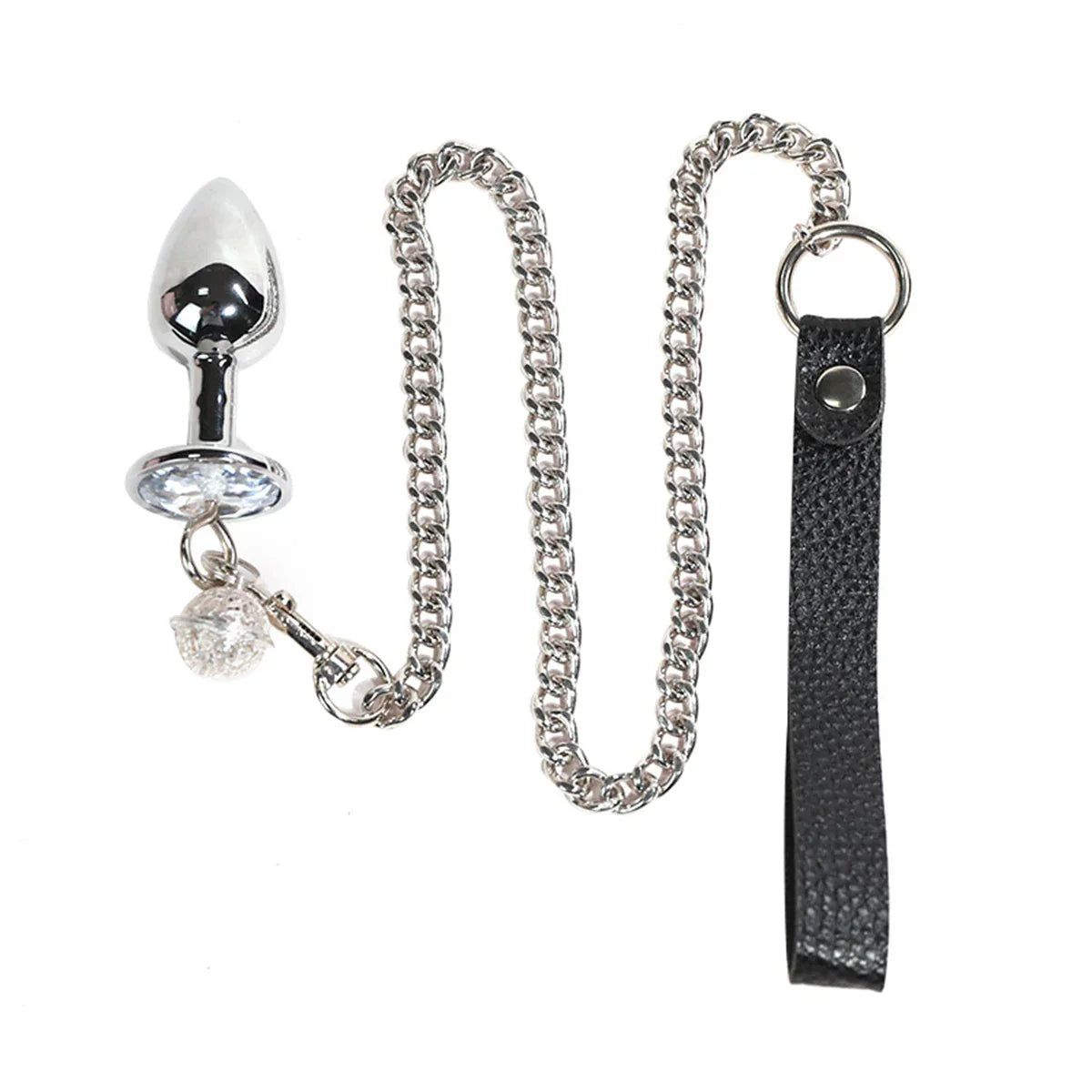 BDSM Bondage Gear Collar Leash Butt Plug Set SM Slave Butt Plug with Ring Bell Chain Slave Leashes Adult Couple Porn Games Kits - buysextoyth