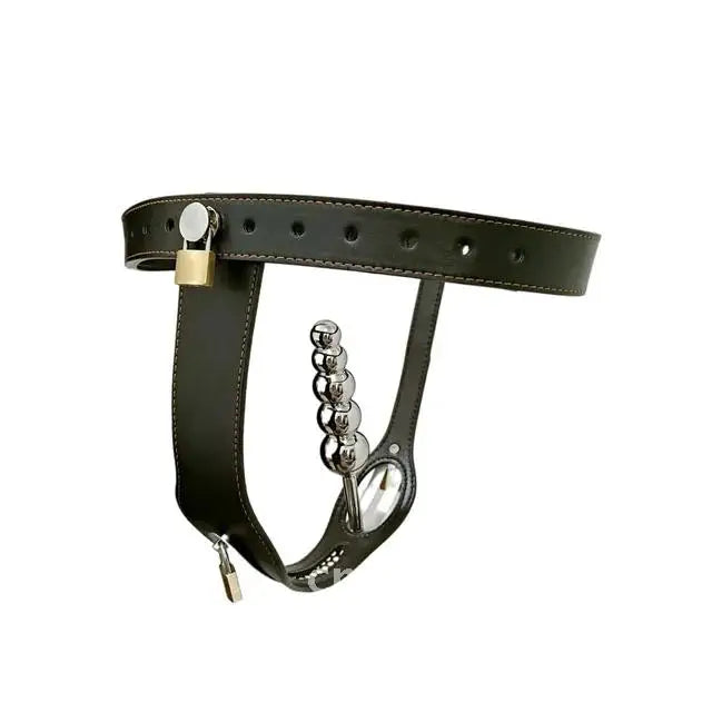 Leather T-Shaped Female Lock Belt Masturbator Strap On Pants Underwear Fetish Chastity Sex Chastity Device Bdsm Toys - buysextoyth