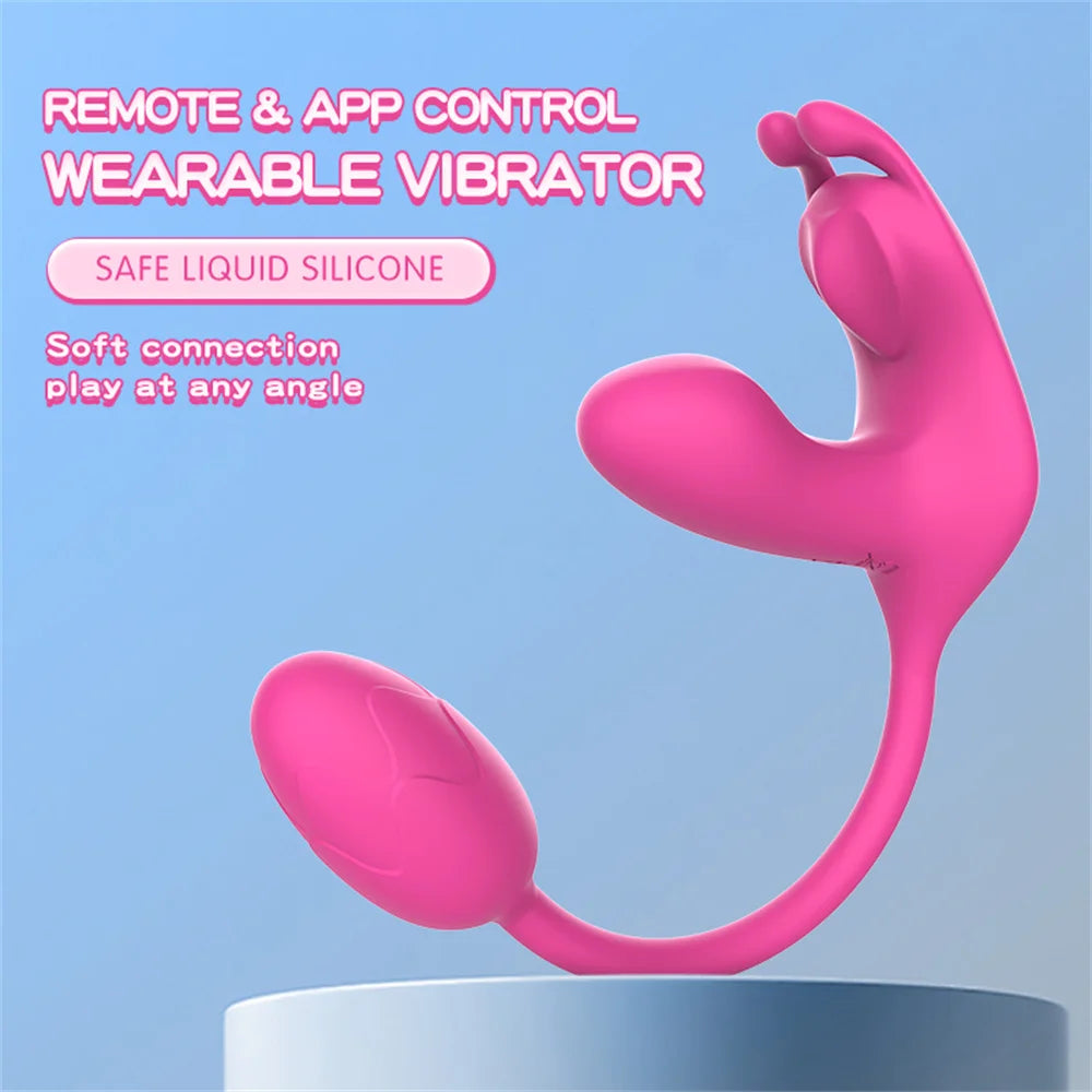 3 In 1 Wearable Vibrator Love Egg Female Masturbator Bendable Massage Stick Nipple Clitoris G-Spot Stimulation Sex Toy For Women - buysextoyth