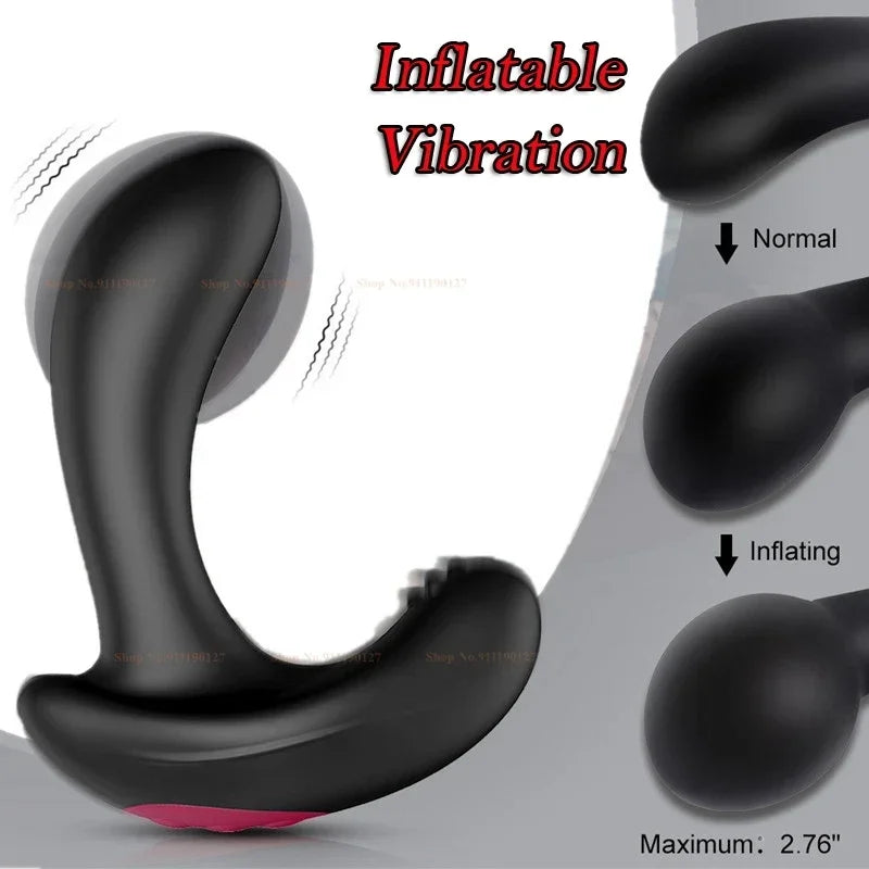Wireless Remote Control Prostate Massage Vibrator Inflatable Anal sex toys for men Anal Plug Expansion Sex Toys For Gay Adults - buysextoyth