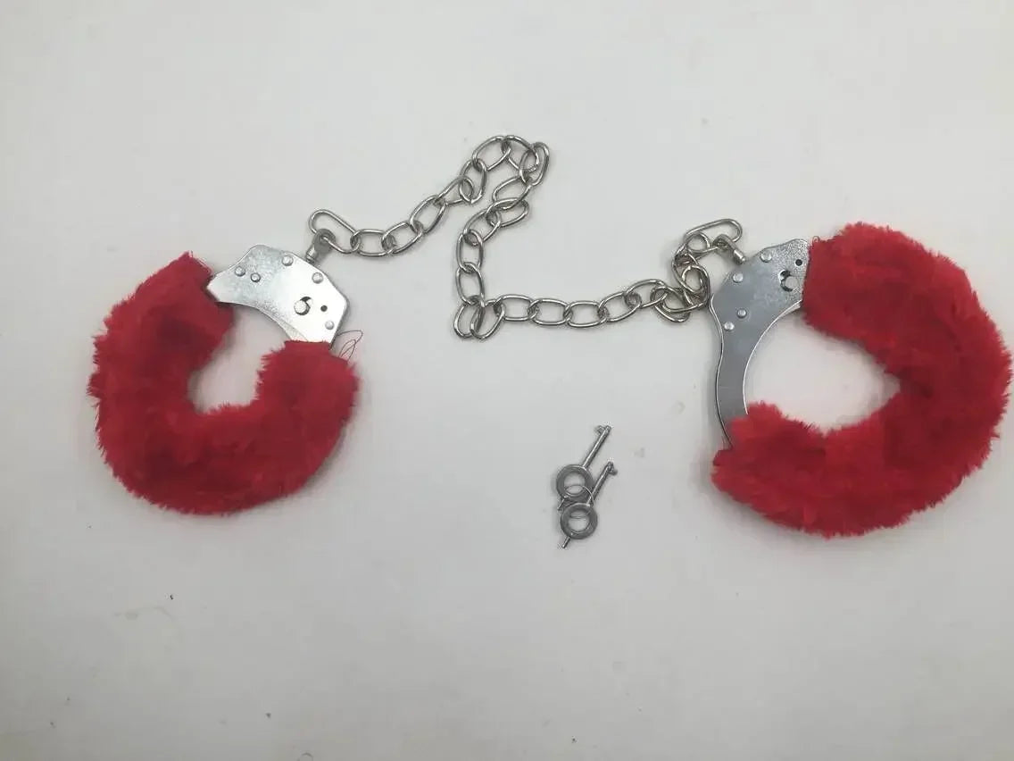 Fuzzy Plush Handcuffs  Soft Bondage Restraints for Couples Play  Adjustable  Comfortable - buysextoyth