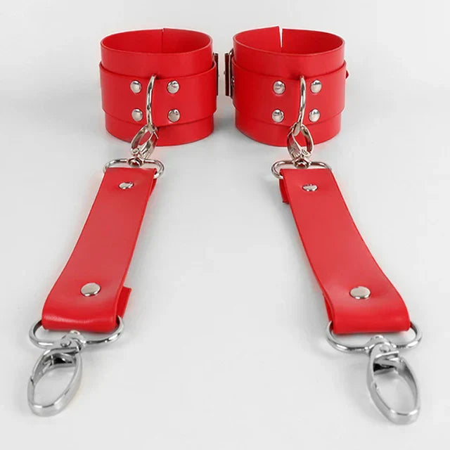 Adult Sex Toys BDSM Bondage Gear Adjustable Handcuffs Ankle Cuffs Open Leg Restraint Fetish Restraints Collar No Vibrators SM 18 - buysextoyth