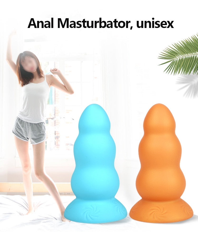 2022 Latest Huge Anal Plug Super Soft Silicone Dildo Anal Plug Anal Beads Prostate Massage Big Butt Plug Sex Toys for Men Women - buysextoyth