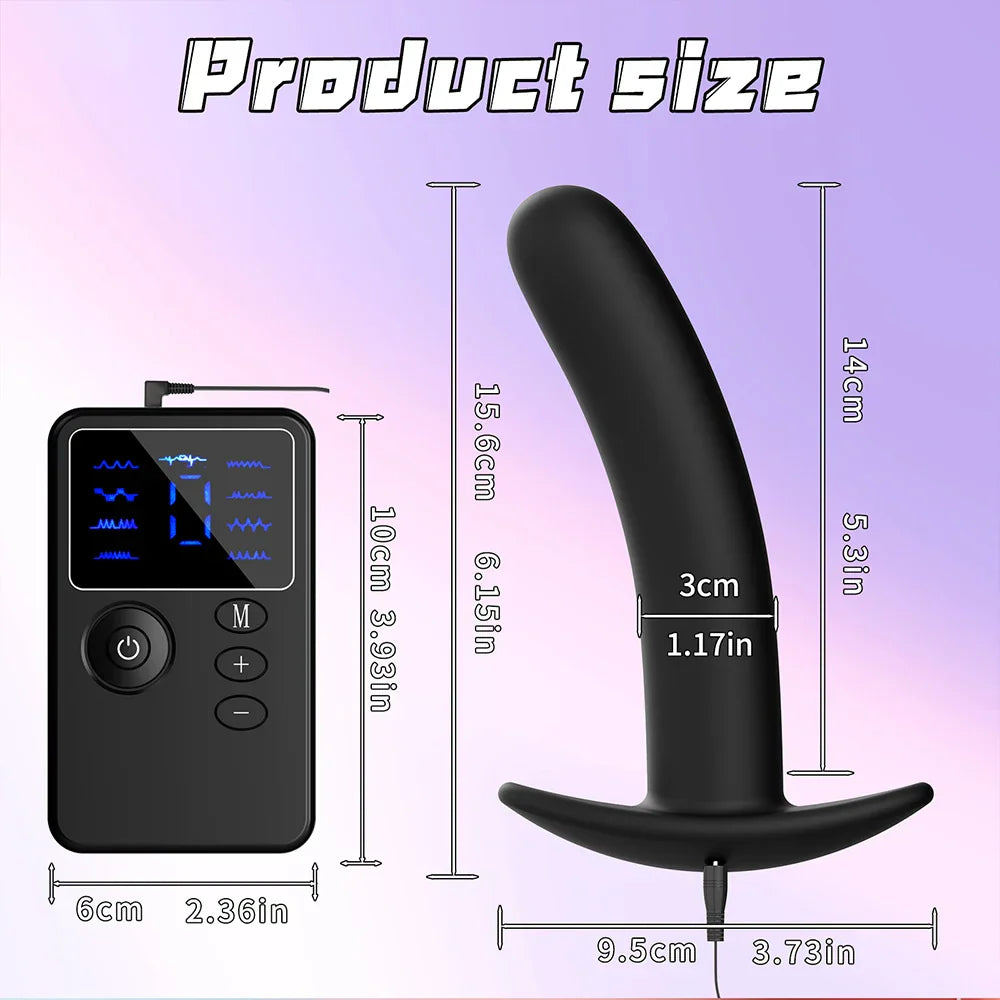 Shock Metal Anal Plug Beginner Remote Control Anus Dilation Prostate Massager Masturbation Tools Penis Stimulate BDSM Toys Adult - buysextoyth