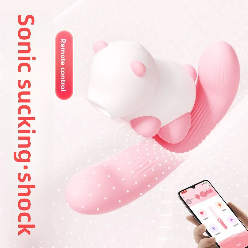Bear Sucker Clitoris Sucking Vibrator Female Clit Nipple Oral Vacuum Stimulator Massager Sex Toys Adults Goods for Women - buysextoyth