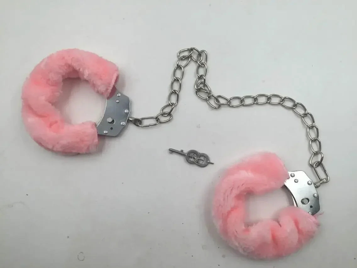 Fuzzy Plush Handcuffs  Soft Bondage Restraints for Couples Play  Adjustable  Comfortable - buysextoyth