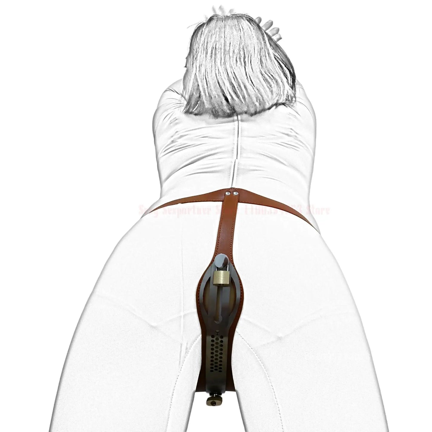 Leather T-Shaped Female Lock Belt Masturbator Strap On Pants Underwear Fetish Chastity Sex Chastity Device Bdsm Toys - buysextoyth