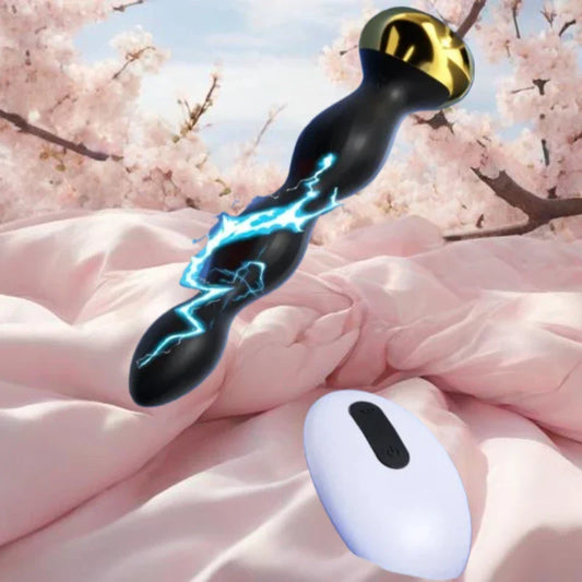 Anal Vibrator Electric Shock Anal Sex Plug Sex Toys Silicone Beads Vibrator Wireless Remote Control Anal Sex Toys for Women - buysextoyth