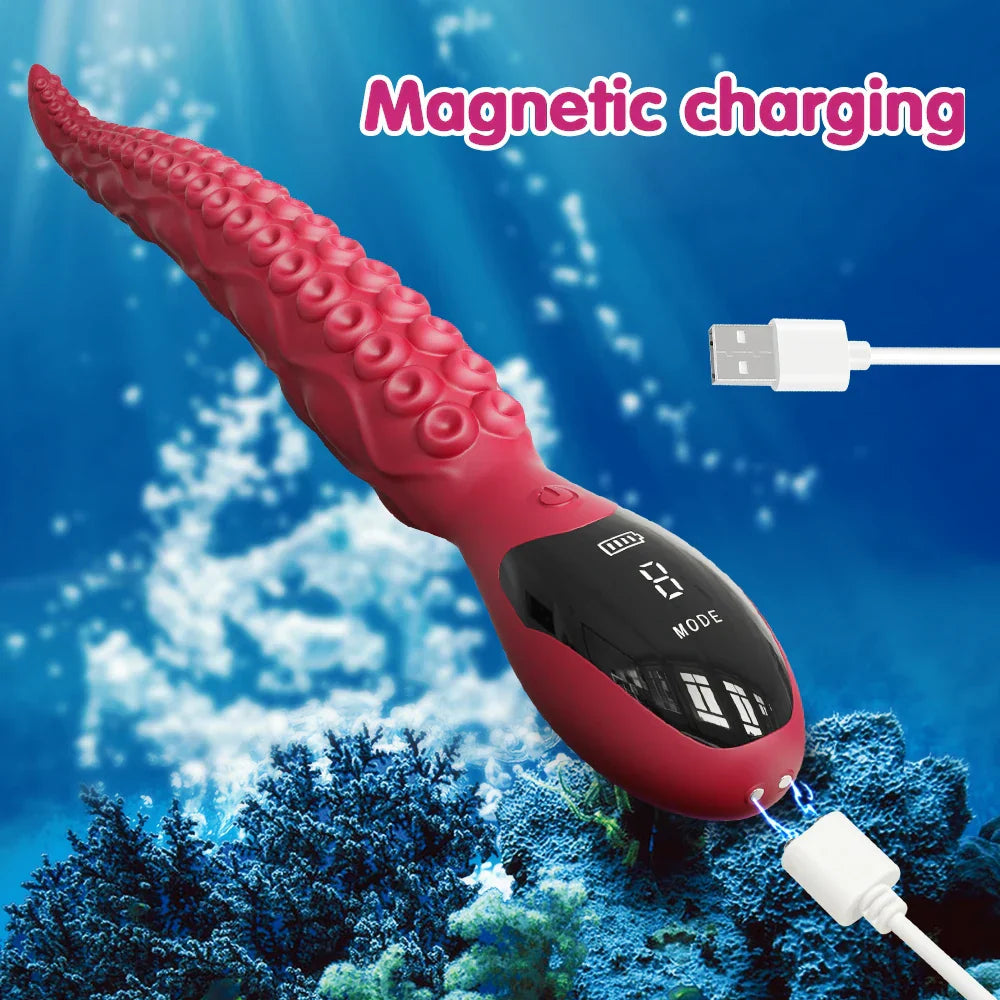 New Style Octopus Dildo Vibrator Nipple Clitoris Stimulator Unique Dildo Vagina Vibrator Female Masturbation Sexy Adult Female - buysextoyth