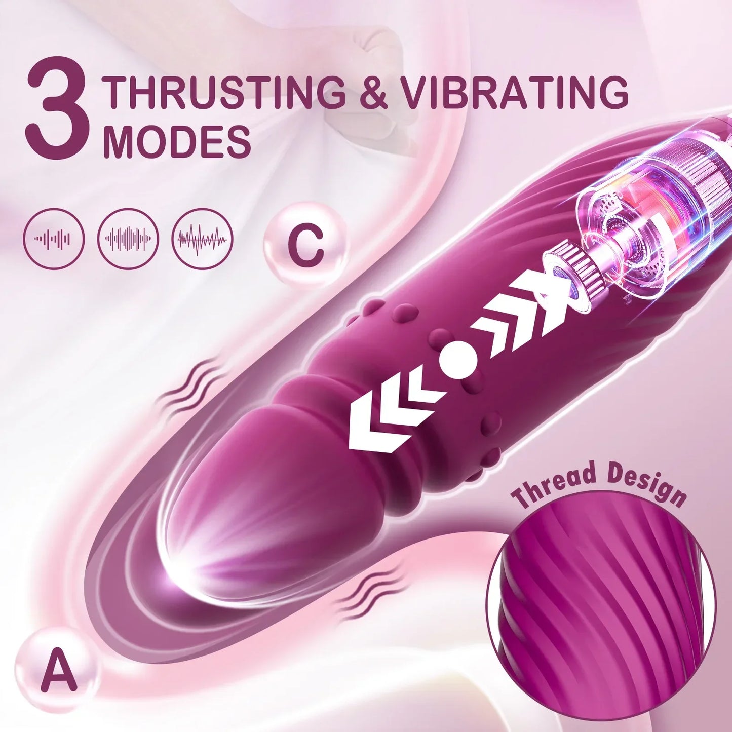 Rose Sucking Vibrator for Women 4 in 1Thrusting Dildo G Spot Nipples Sucker Clitoris Stimulator Vibrating Egg Adult Sex Toys - buysextoyth