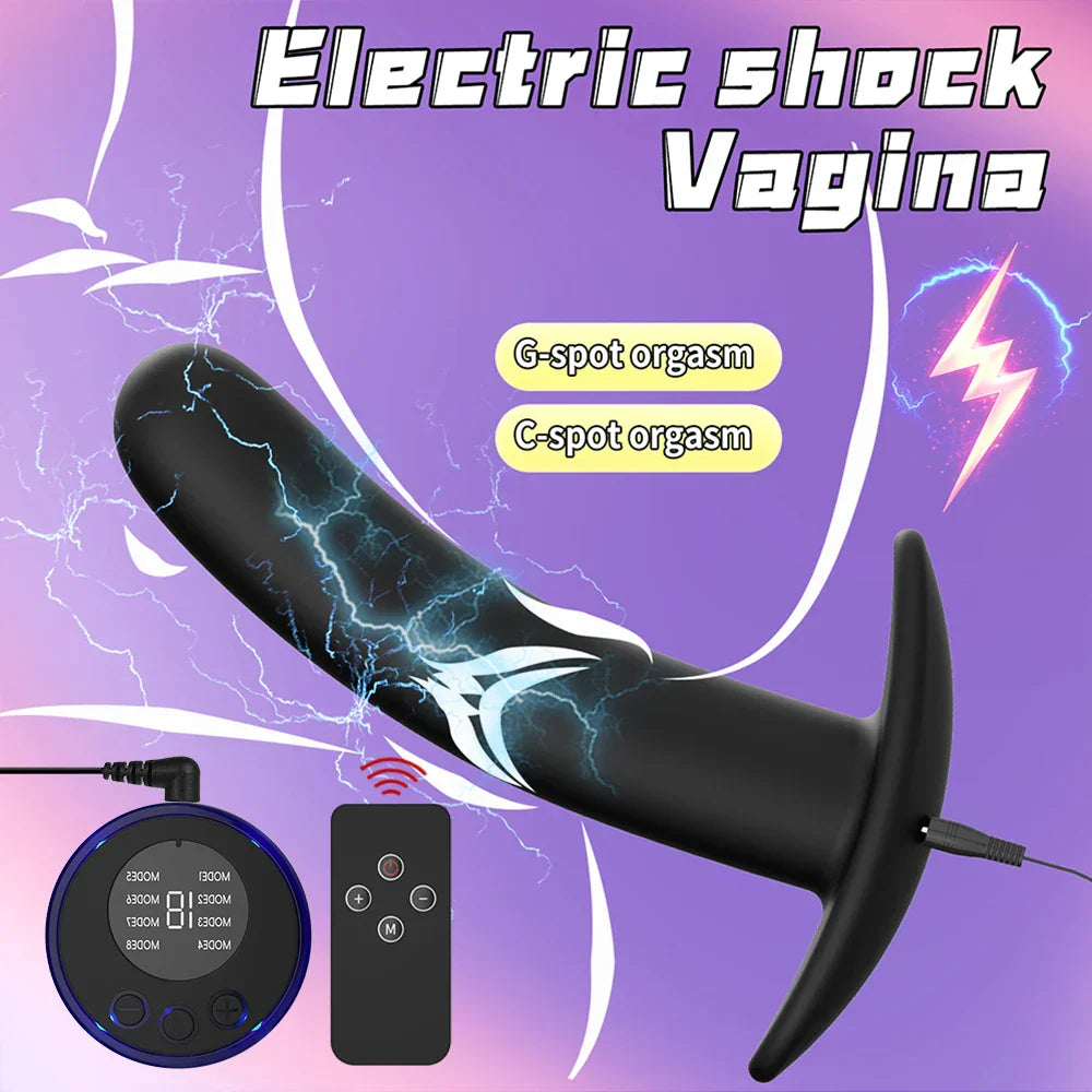 Shock Metal Anal Plug Beginner Remote Control Anus Dilation Prostate Massager Masturbation Tools Penis Stimulate BDSM Toys Adult - buysextoyth
