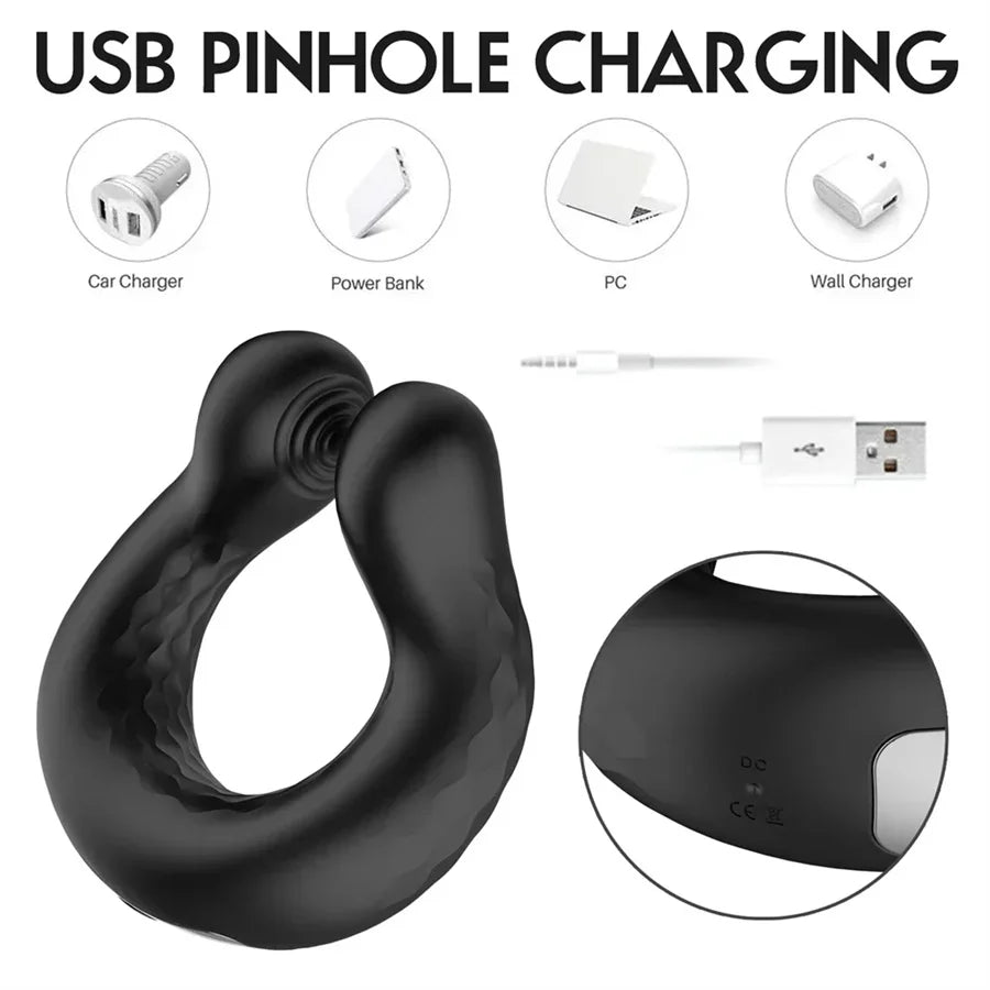 Wireless Remote Vibrating Penis Ring Cock Ring Vibrator Delay Ejaculation Cockring Male Masturbator Sex Toys For Men Gay 18 - buysextoyth