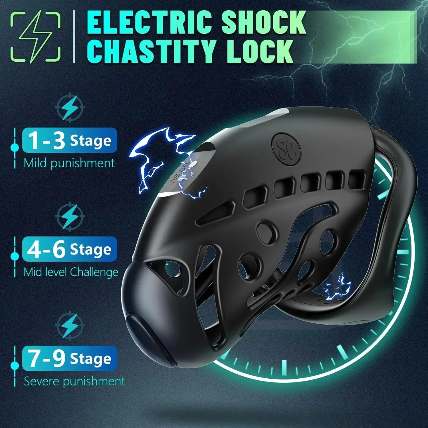 BDSM Shock Male Chastity Cage Wireless Remote Control Shock Chicken Cage Penis Lock With Urethral Obstruction - buysextoyth