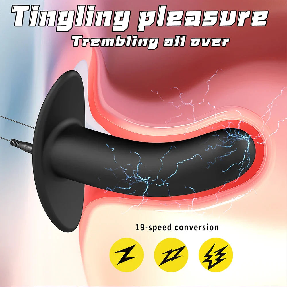 Shock Metal Anal Plug Beginner Remote Control Anus Dilation Prostate Massager Masturbation Tools Penis Stimulate BDSM Toys Adult - buysextoyth