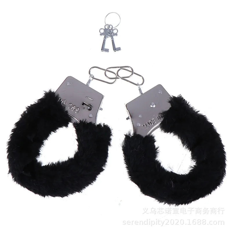 Fuzzy Plush Handcuffs  Soft Bondage Restraints for Couples Play  Adjustable  Comfortable - buysextoyth