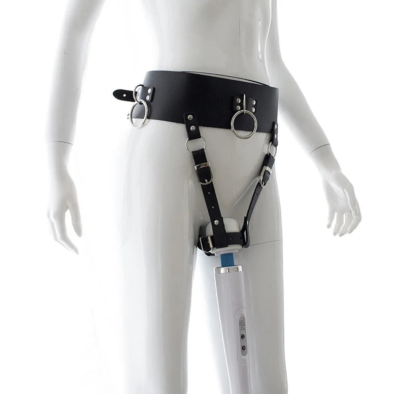 Women Chastity Pants Sexy Lingerie Panties Harness Leather Thong Underwear Bdsm Bondage Restraint Erotic Sex Toys for Women - buysextoyth