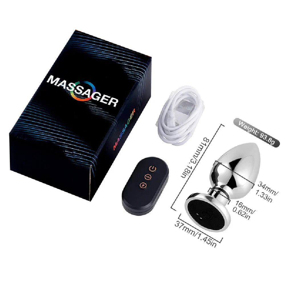 Electroshock Anal Vibrator Microcurrent Stimulation Remote Vibrating Butt Plug Prostate Massager Adult Women Men Anal Sex Toys - buysextoyth