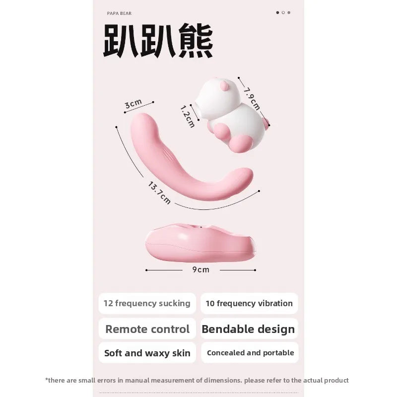 Bear Sucker Clitoris Sucking Vibrator Female Clit Nipple Oral Vacuum Stimulator Massager Sex Toys Adults Goods for Women - buysextoyth