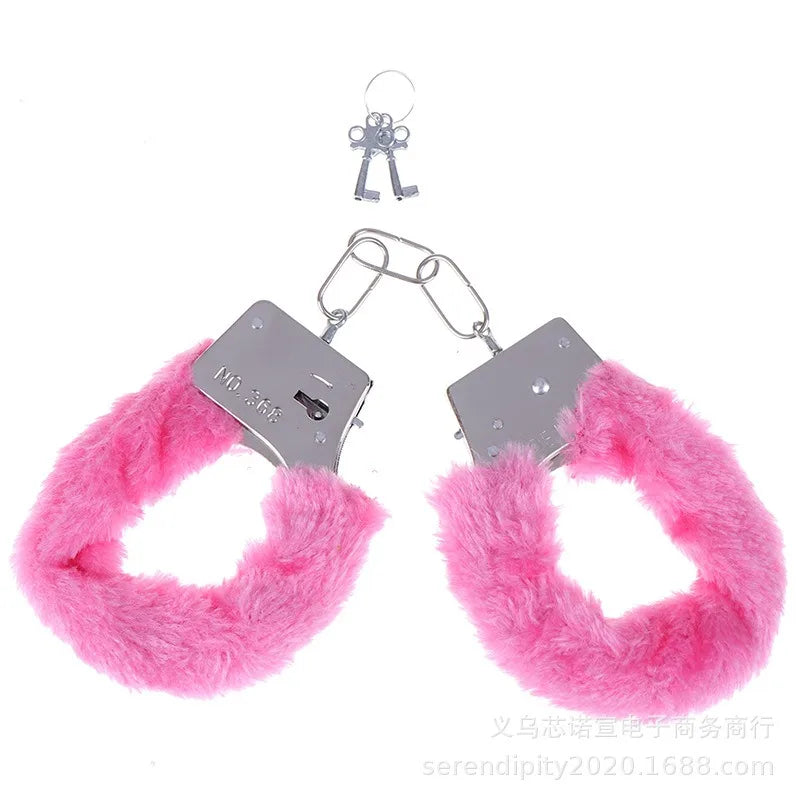 Fuzzy Plush Handcuffs  Soft Bondage Restraints for Couples Play  Adjustable  Comfortable - buysextoyth