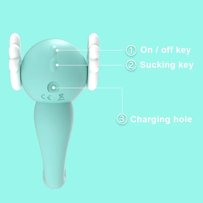 Female Masturbation Sucker USB Rechargeable Vibrator Sucking Massager Adult Sex Toys For Breast Clitoris - buysextoyth