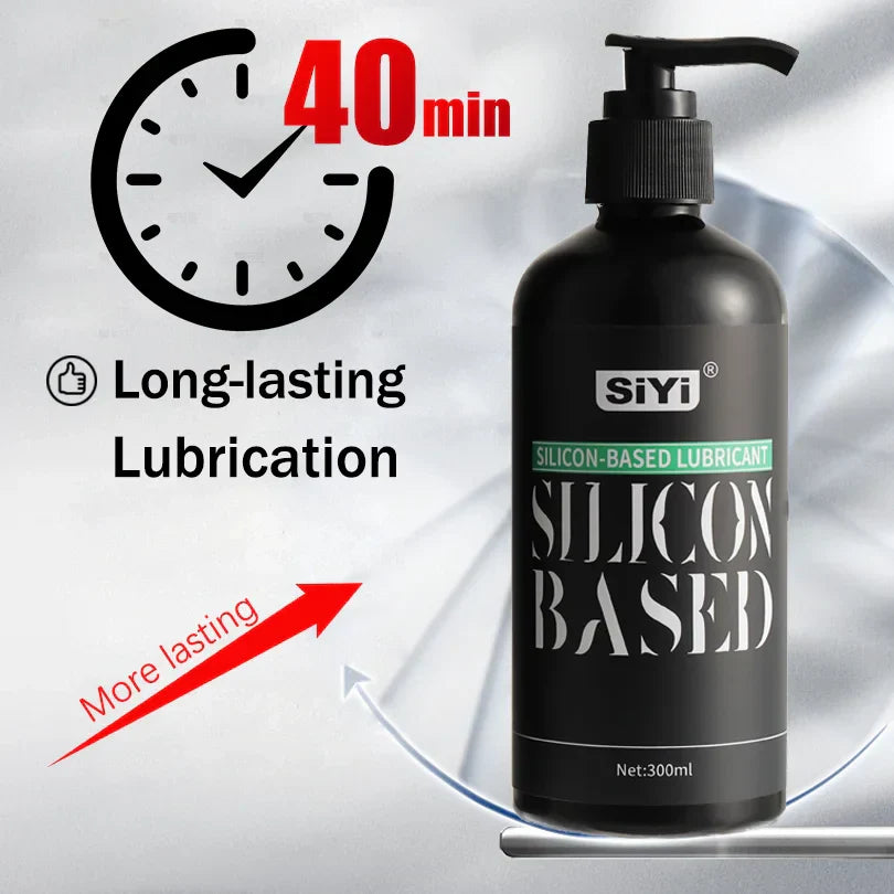120ml/300ml Silicone-Based Lube with Press Pump. Long-Lasting Stringy Anal Lubricant Suitable for Bathroom and Underwater Use - buysextoyth