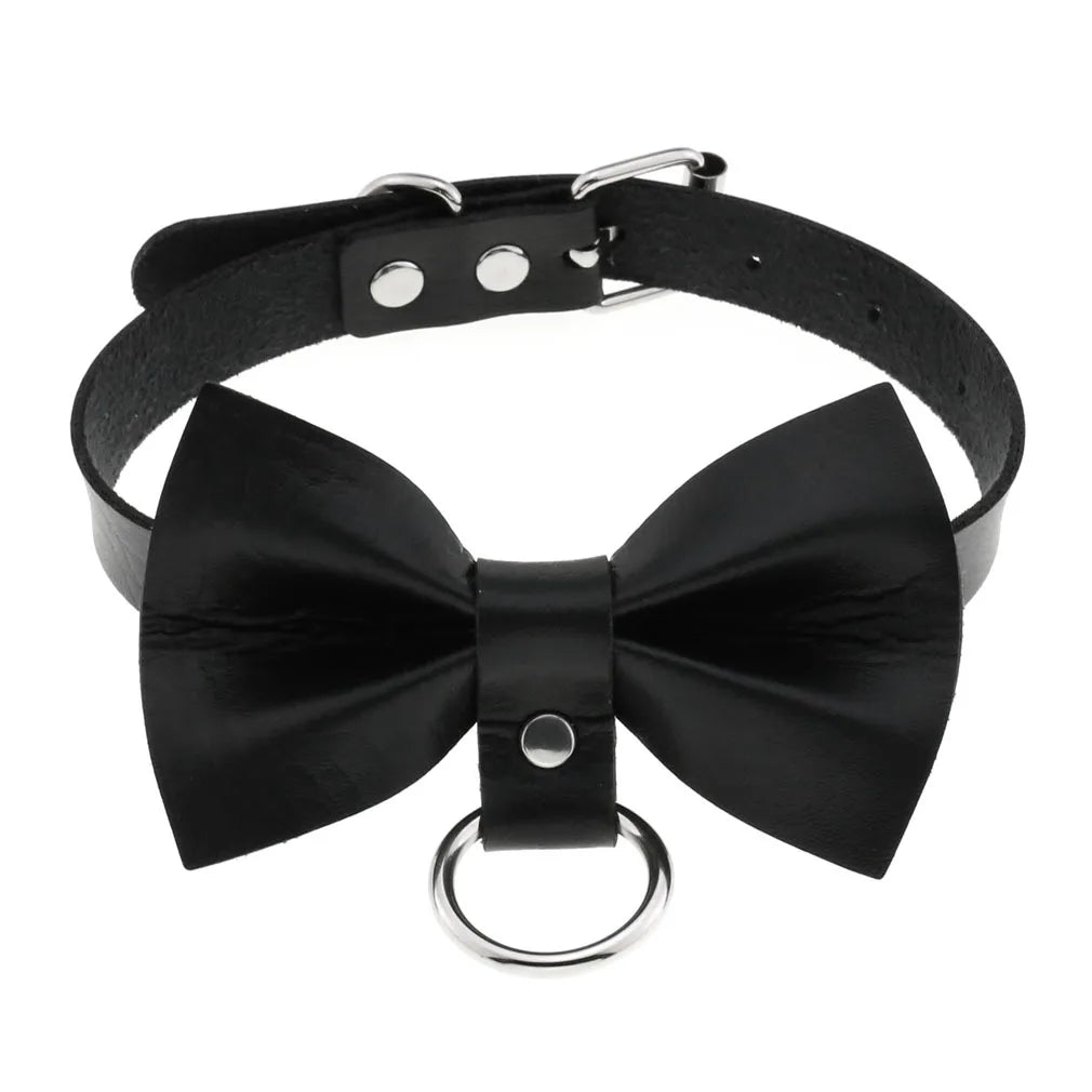 BDSM Different Style Fashion Punk Men Torques Necklace Gothic PU Leather Choker Collar Necklace Women Body Chain - buysextoyth