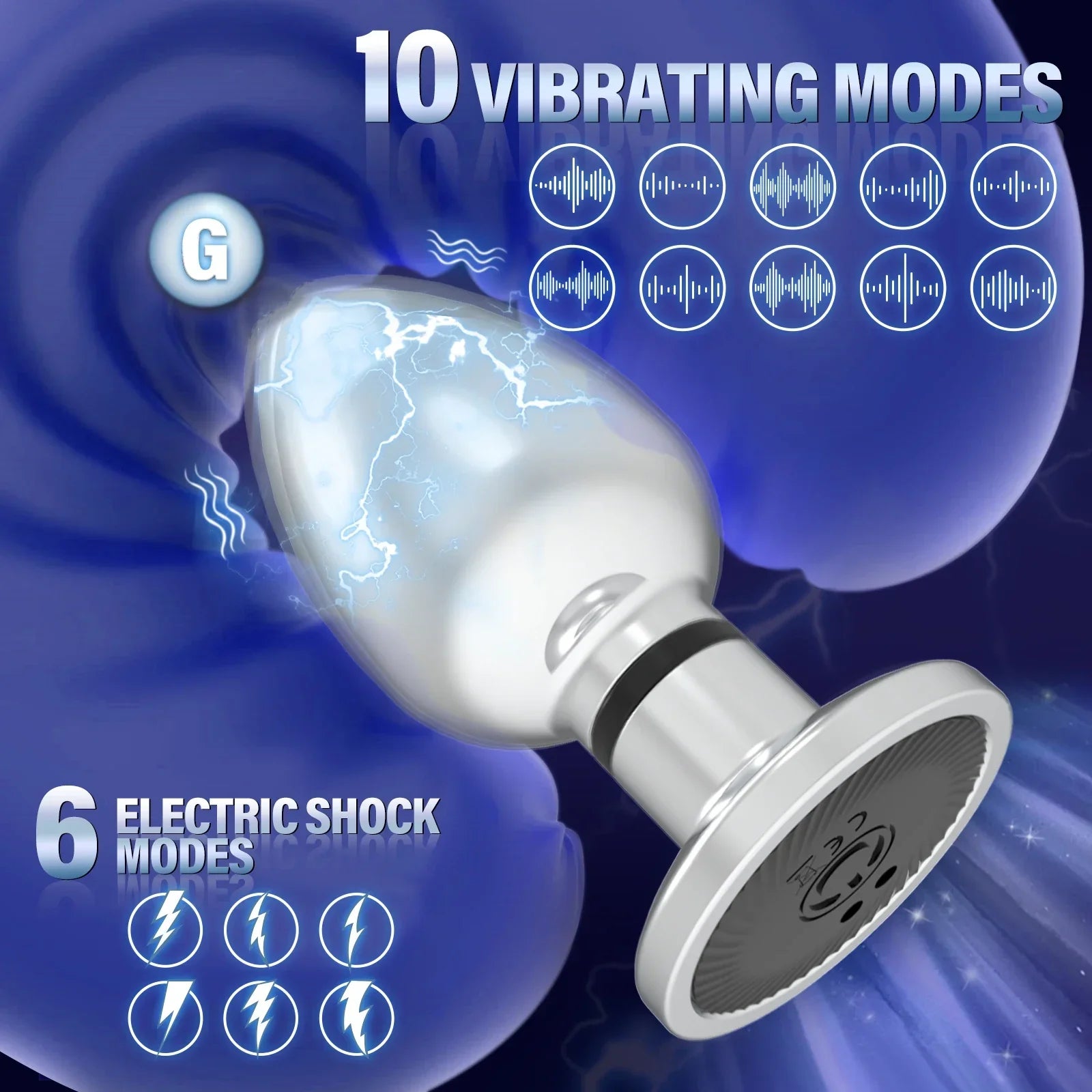 Electroshock Anal Vibrator Microcurrent Stimulation Remote Vibrating Butt Plug Prostate Massager Adult Women Men Anal Sex Toys - buysextoyth