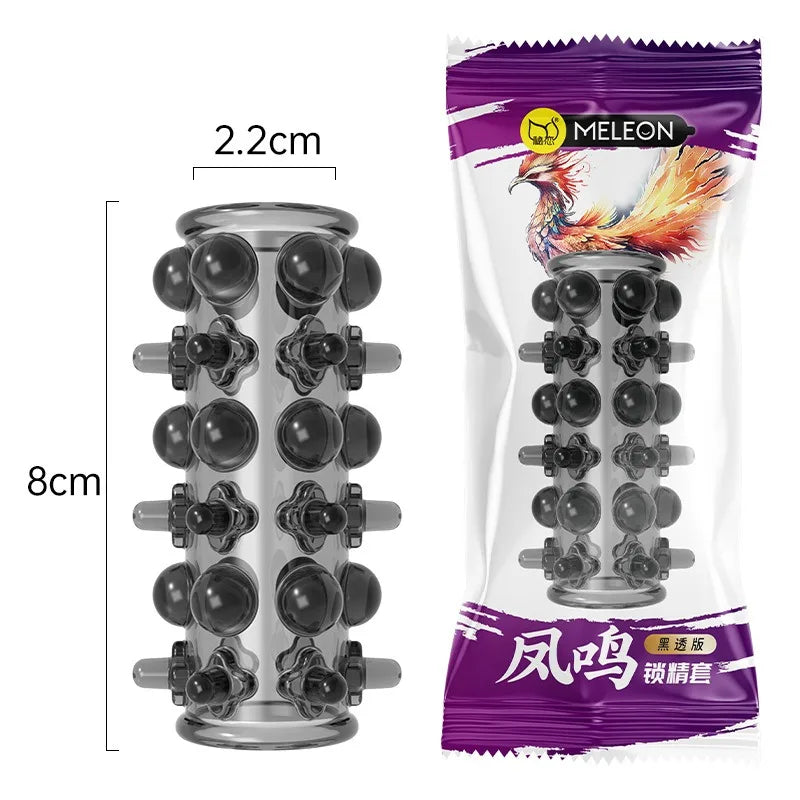 Sex Shop Silicone Reusable Penis Sleeve Delayed Ejaculation Chastity Device Lock Sperm Penis Erection Erotic Sex Toys For Men - buysextoyth
