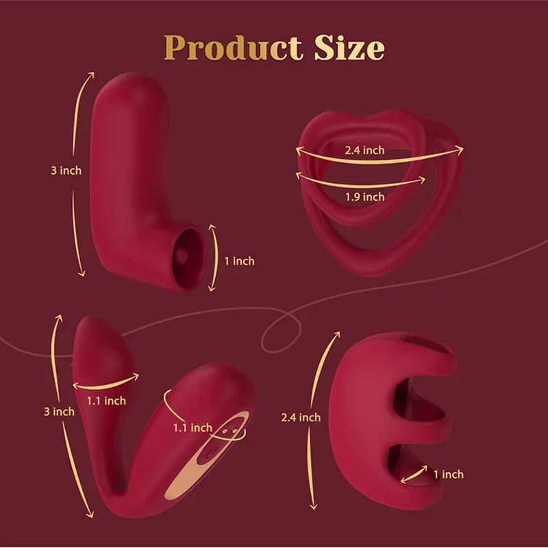 Tracy's Dog Love Vibrator Kit Removable Vibrating Bullet with 4 Silicone Attachments Remote Adult Sex Toys for Women & Partners - buysextoyth