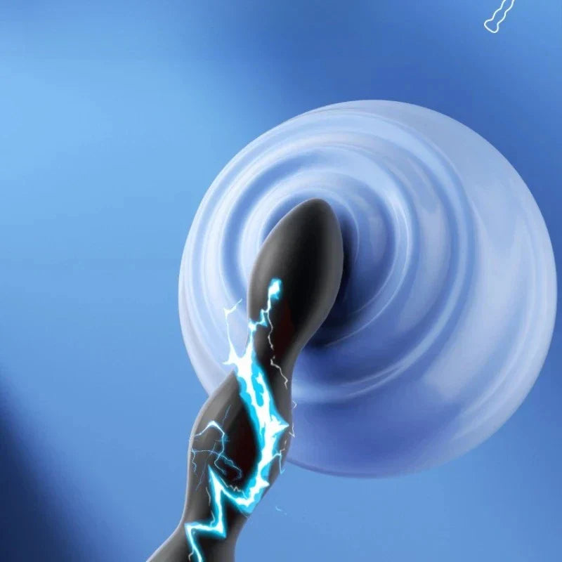 Anal Vibrator Electric Shock Anal Sex Plug Sex Toys Silicone Beads Vibrator Wireless Remote Control Anal Sex Toys for Women - buysextoyth