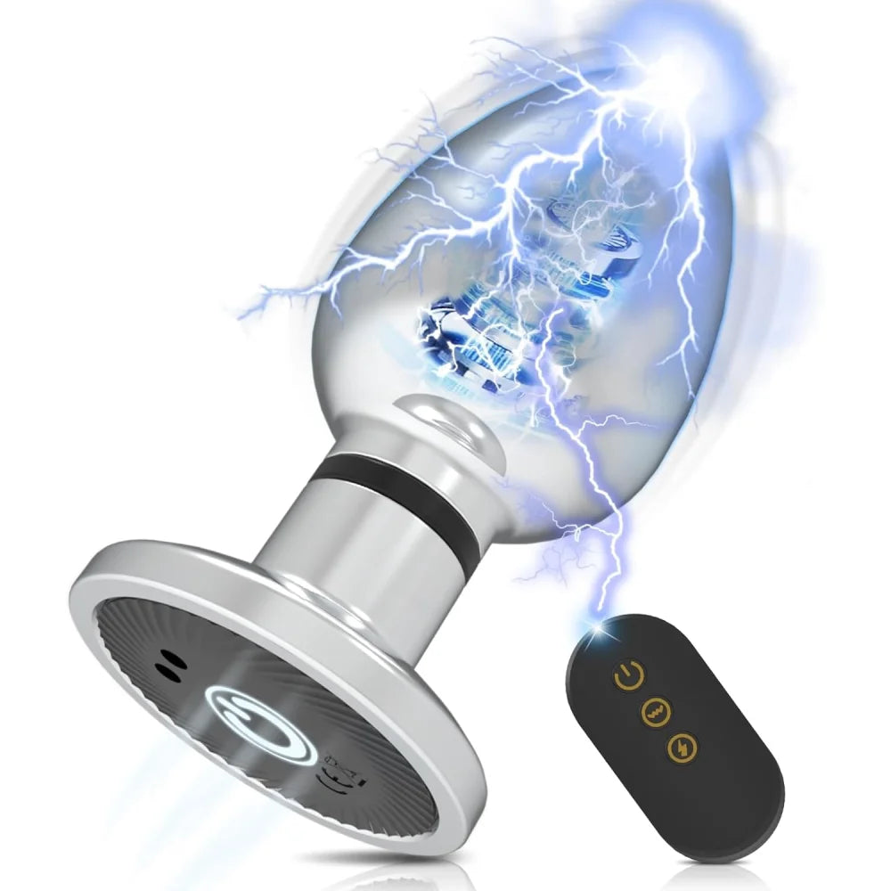 Electroshock Anal Vibrator Microcurrent Stimulation Remote Vibrating Butt Plug Prostate Massager Adult Women Men Anal Sex Toys - buysextoyth