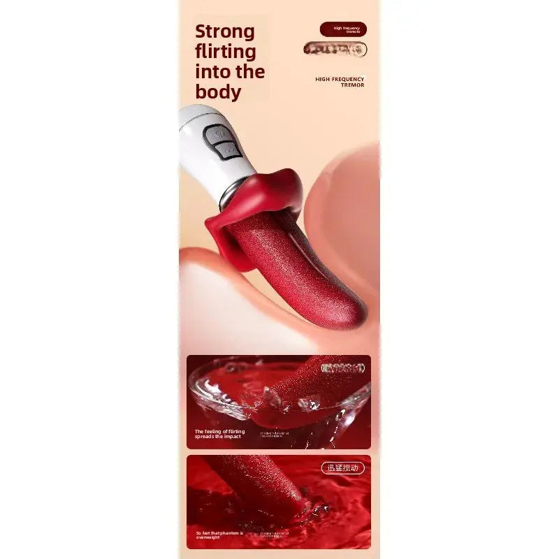 Powerful Tongue Licking Vibrator Adult Sex Toy For Women Female Masturbation Nipple Vagina Clitoris Stimulator G Spot Vibrators - buysextoyth