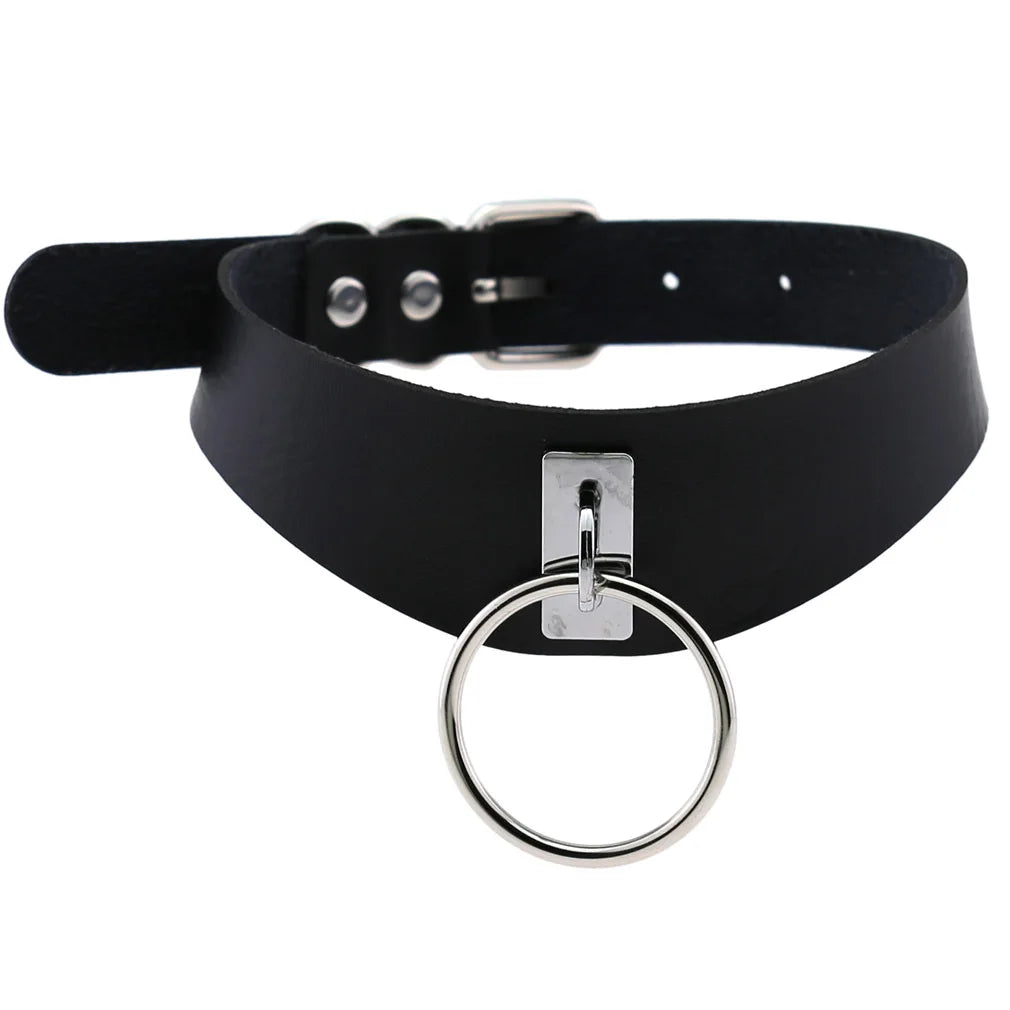 BDSM Different Style Fashion Punk Men Torques Necklace Gothic PU Leather Choker Collar Necklace Women Body Chain - buysextoyth