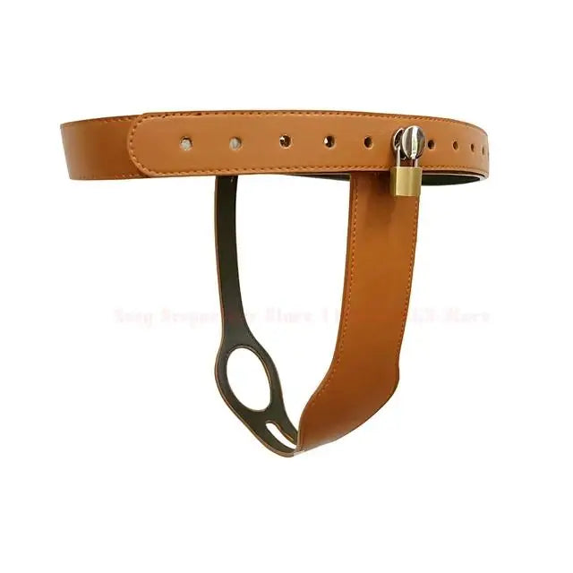 Leather T-Shaped Female Lock Belt Masturbator Strap On Pants Underwear Fetish Chastity Sex Chastity Device Bdsm Toys - buysextoyth