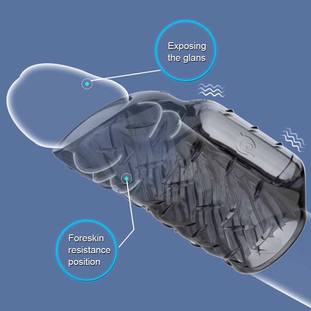 ชาย Seminal แหวน Vibrator ชะลอการอวัยวะเพศชายฝาครอบอวัยวะเพศชายแหวน Expander กระตุ้น Clitoral สำเร็จความใคร่ของเล่น - buysextoyth