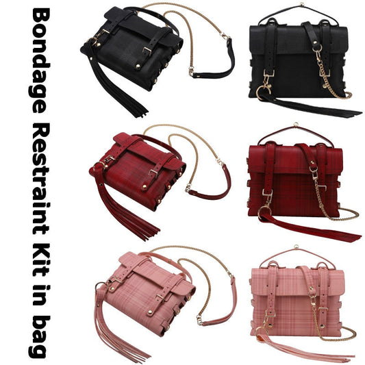 Sex Bondage BDSM Kit Restraints Set Sex Toys with Hand Cuffs Ankle Cuff Bondage Collection &amp; Whip &amp; Collar Choker SM Games - buysextoyth