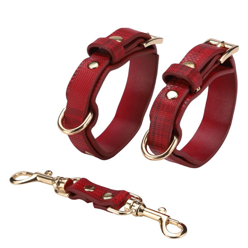 Sex Bondage BDSM Kit Restraints Set Sex Toys with Hand Cuffs Ankle Cuff Bondage Collection &amp; Whip &amp; Collar Choker SM Games - buysextoyth