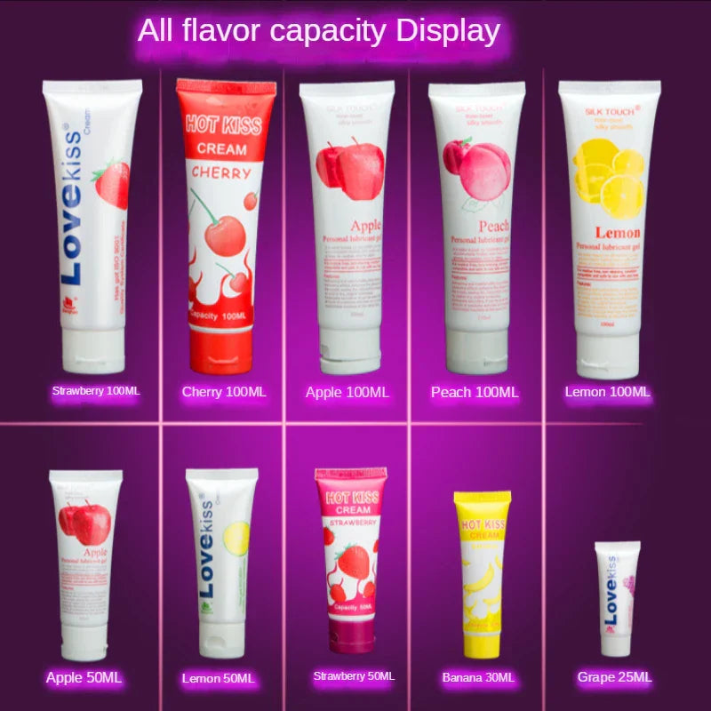Sex Lubricant 100ml Fruit flavor Water-based Vaginal Penis Oral Sex Moisturizing Cream Adult Products sexi toys for couple - buysextoyth